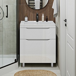 Vivon Тумба с раковиной Shelly 70 белая – фотография-1